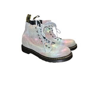 Dr Martens Size US 7 (L), 6 (M) Combat Boots 1460 Pascal Y Iridescent 8 Eyelets
